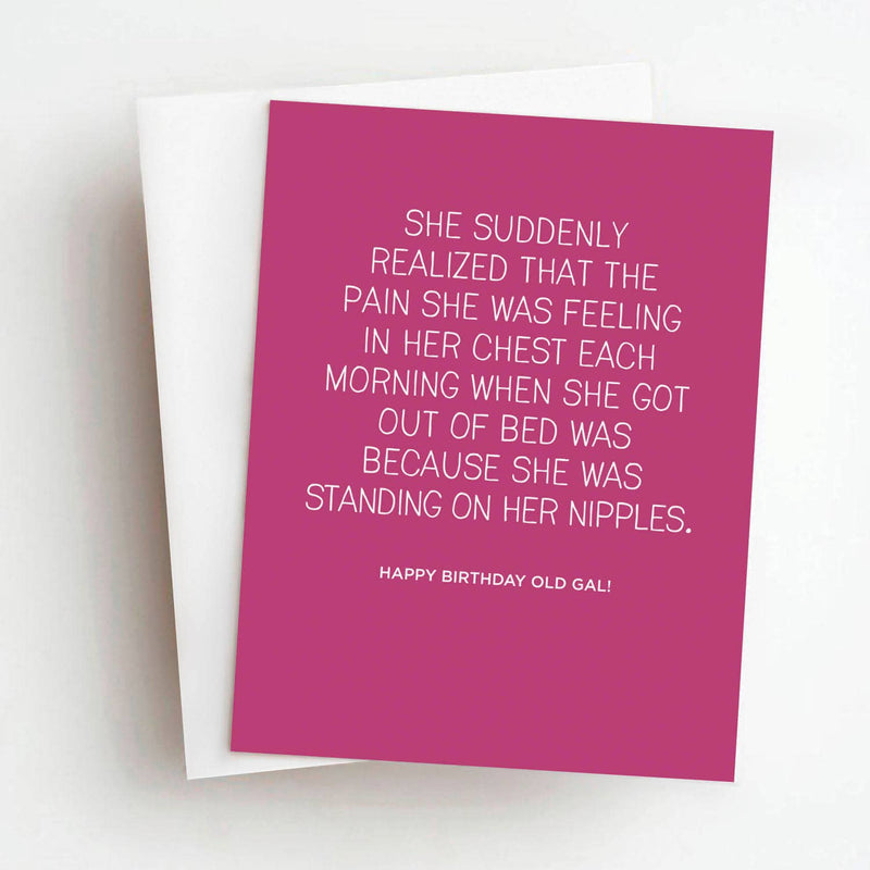 Nipples Funny Birthday Greeting Card