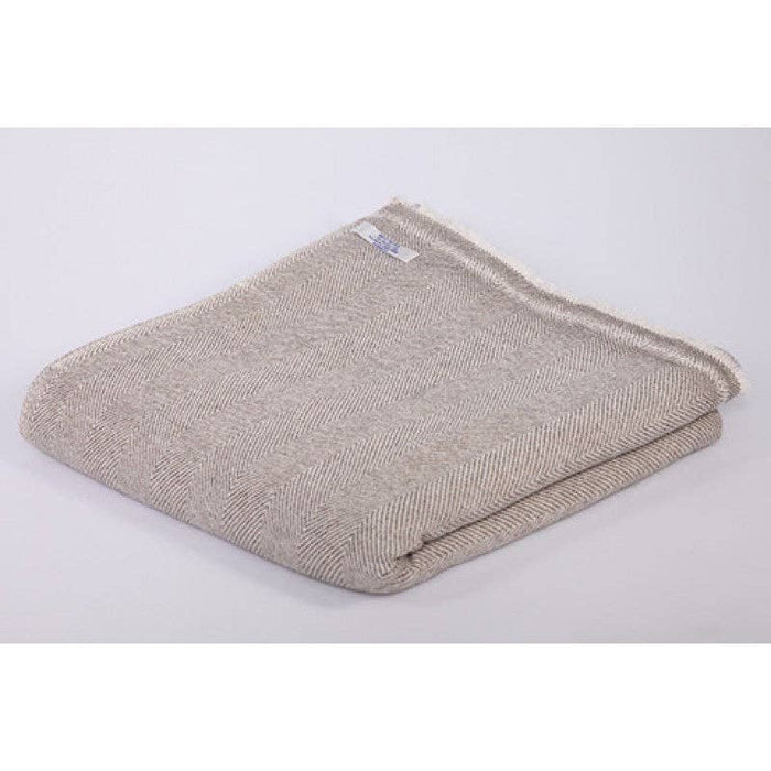 Herringbone Design Cashmere Blanket