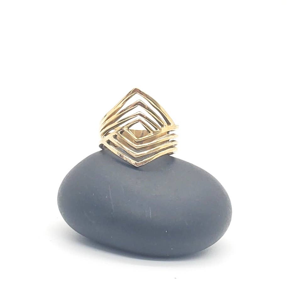 Baizaar - Brass Labyrinth Ring