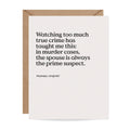 True Crime Wedding Card