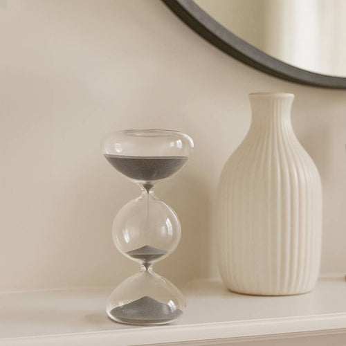 3 Bubble Sandtimer - White/Clear Glass Bubble 30-Minute