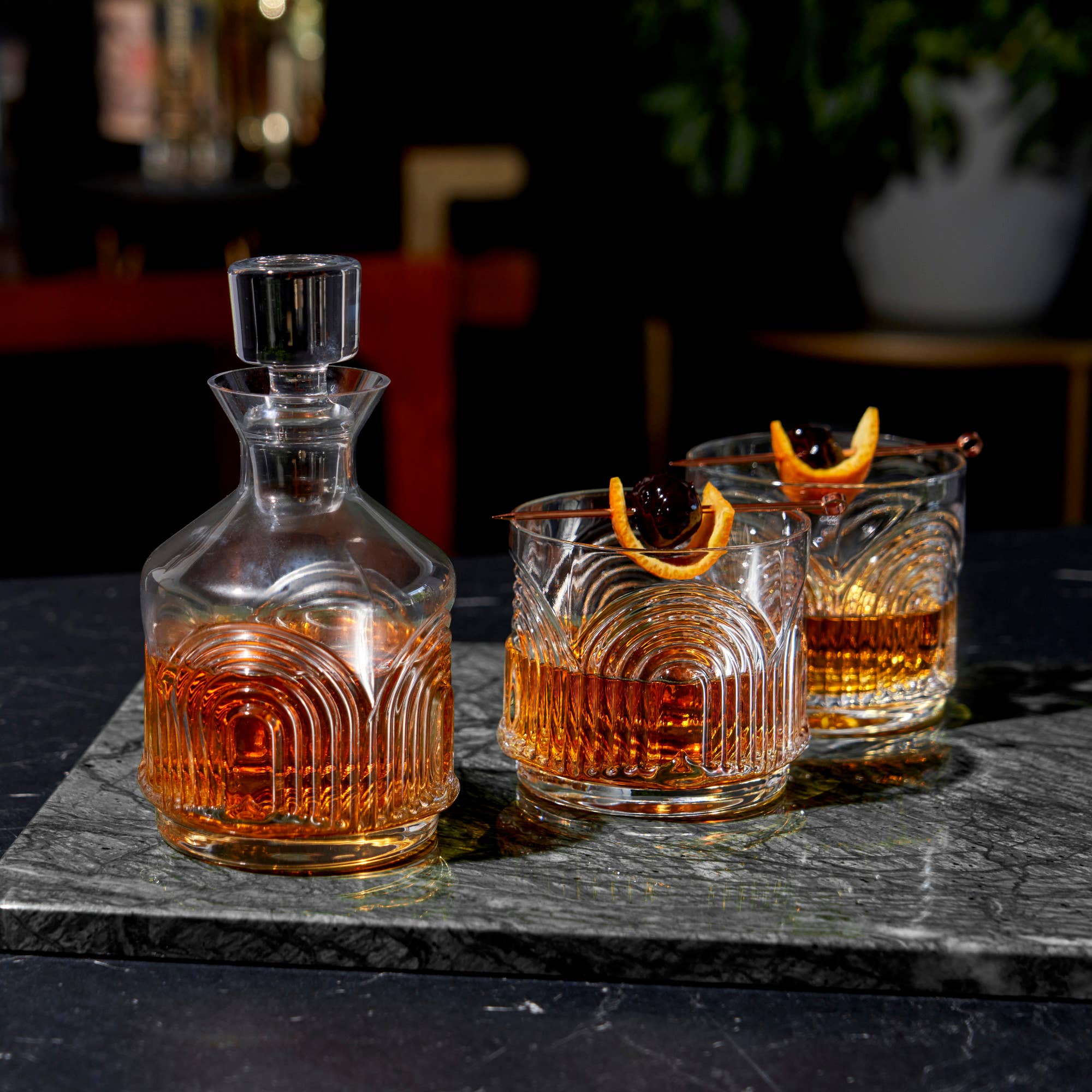 Stacking Decanter and Glasses Set Deco Beau