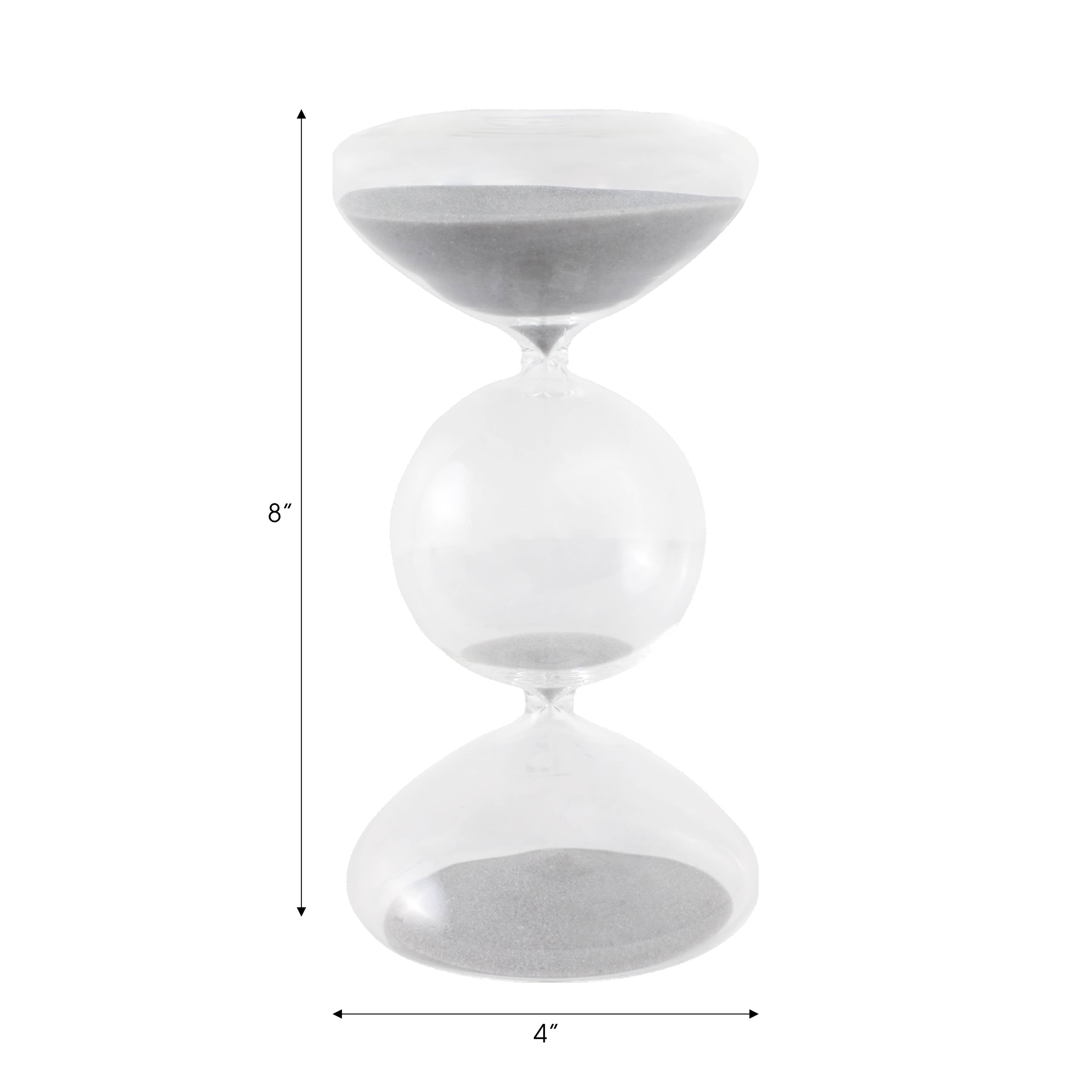 3 Bubble Sandtimer - White/Clear Glass Bubble 30-Minute, 8 in.