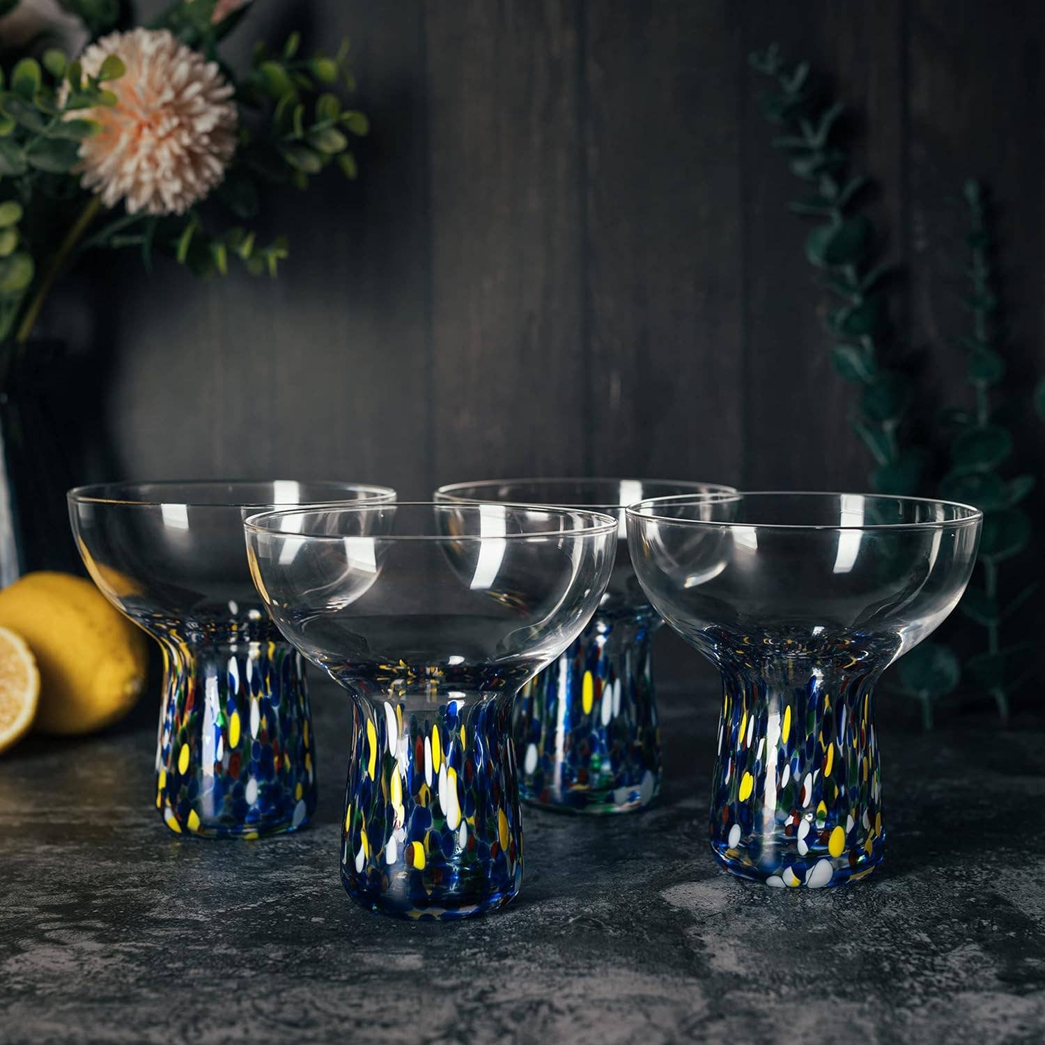 Stemless Confetti Margarita Glass | 14 OZ