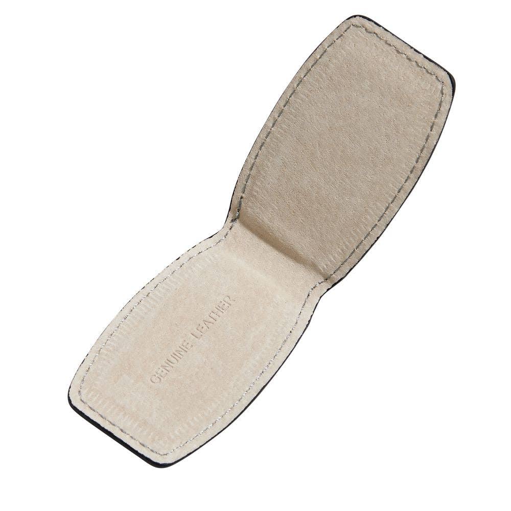Brown Leather Money Clip - Gift for Him