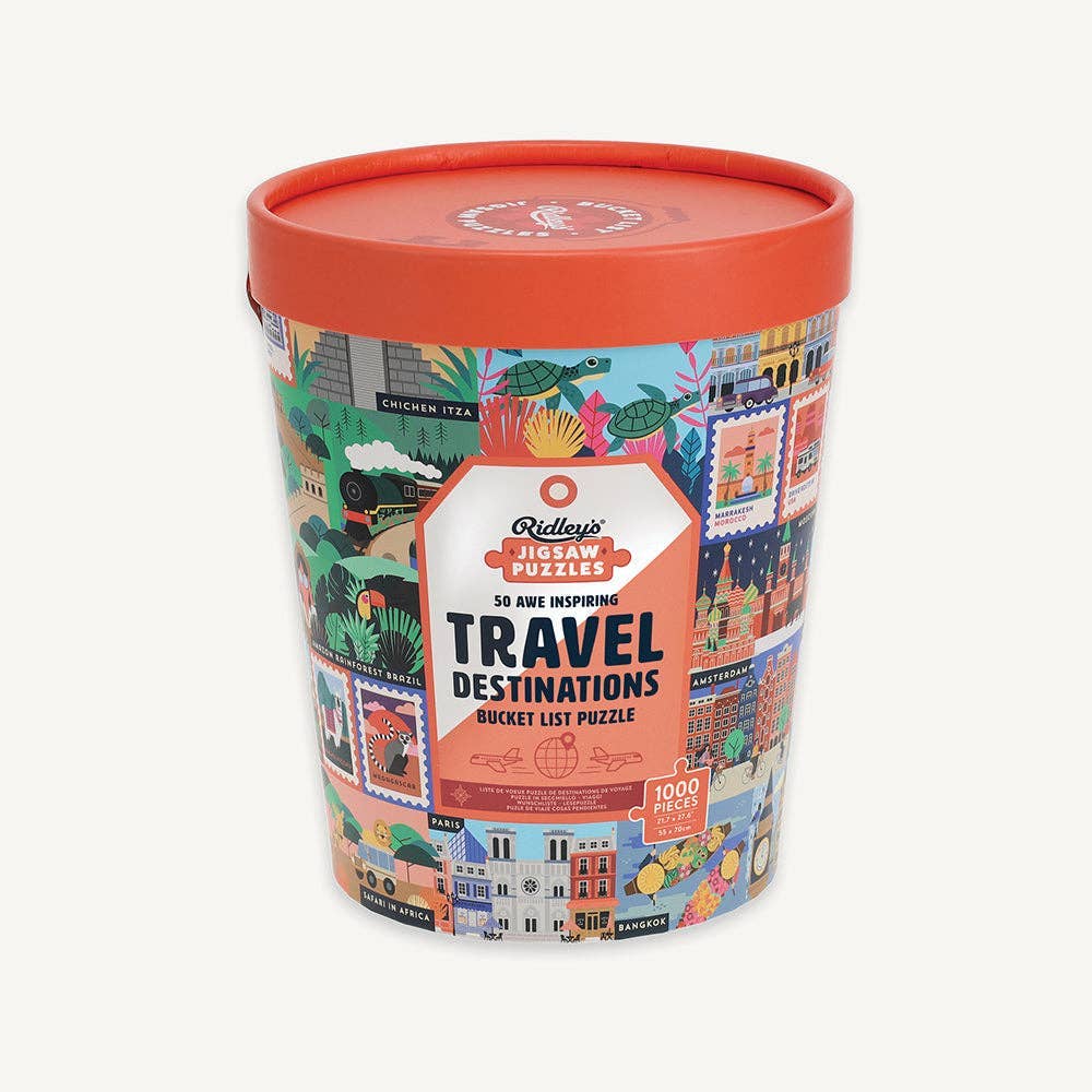 50 Awe-Inspiring Travel Destinations Bucket List 1000 pc Puzzle