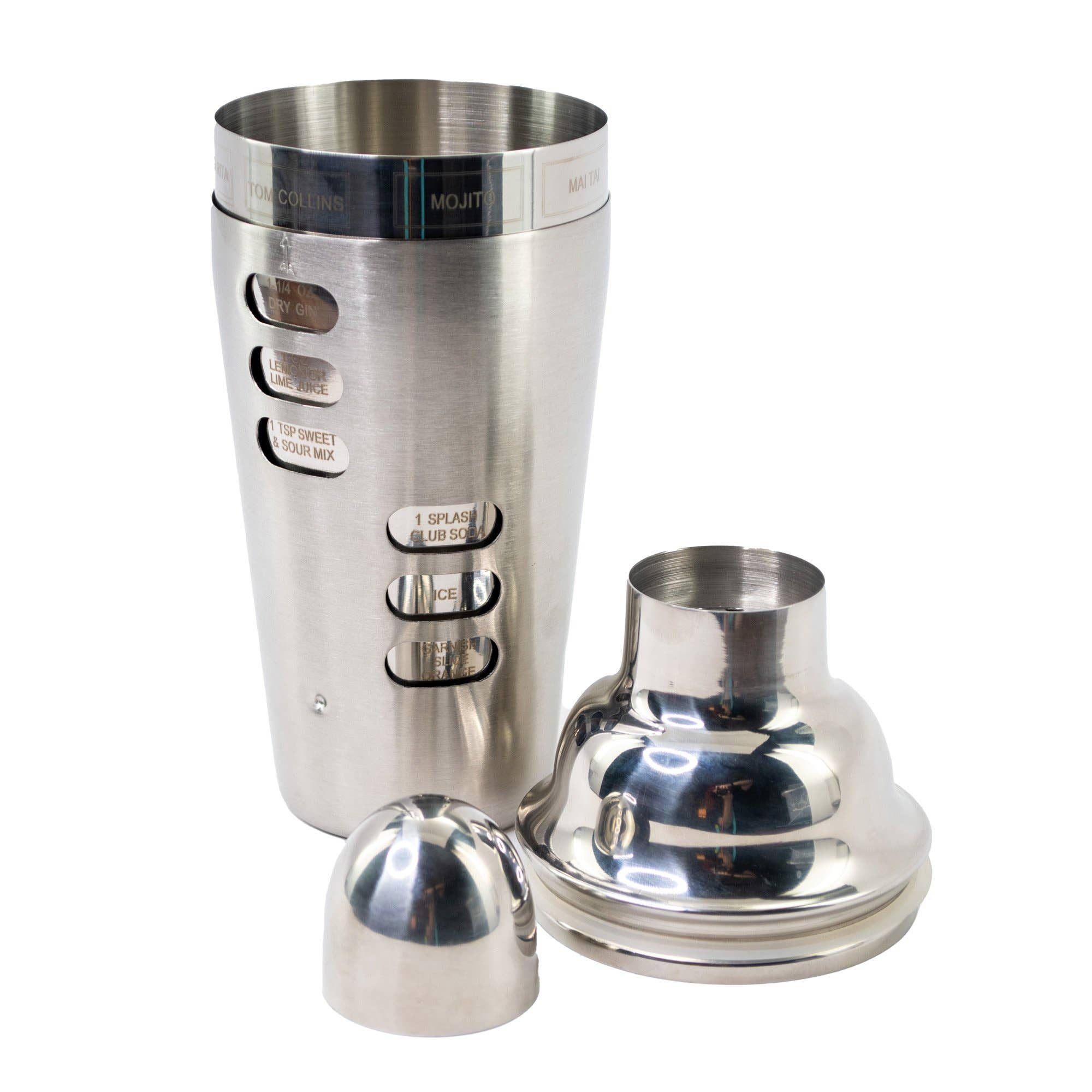 Double 07 Recipe Shaker | 24 oz Stainless Cocktail Shaker
