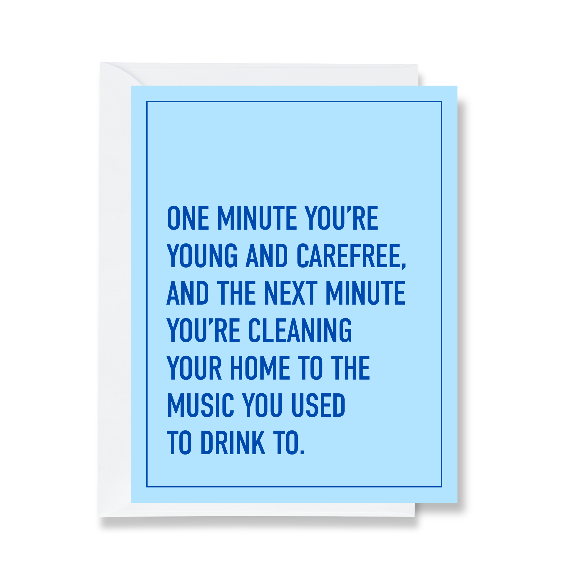 Cleaning to Drinking Music Greeting Card