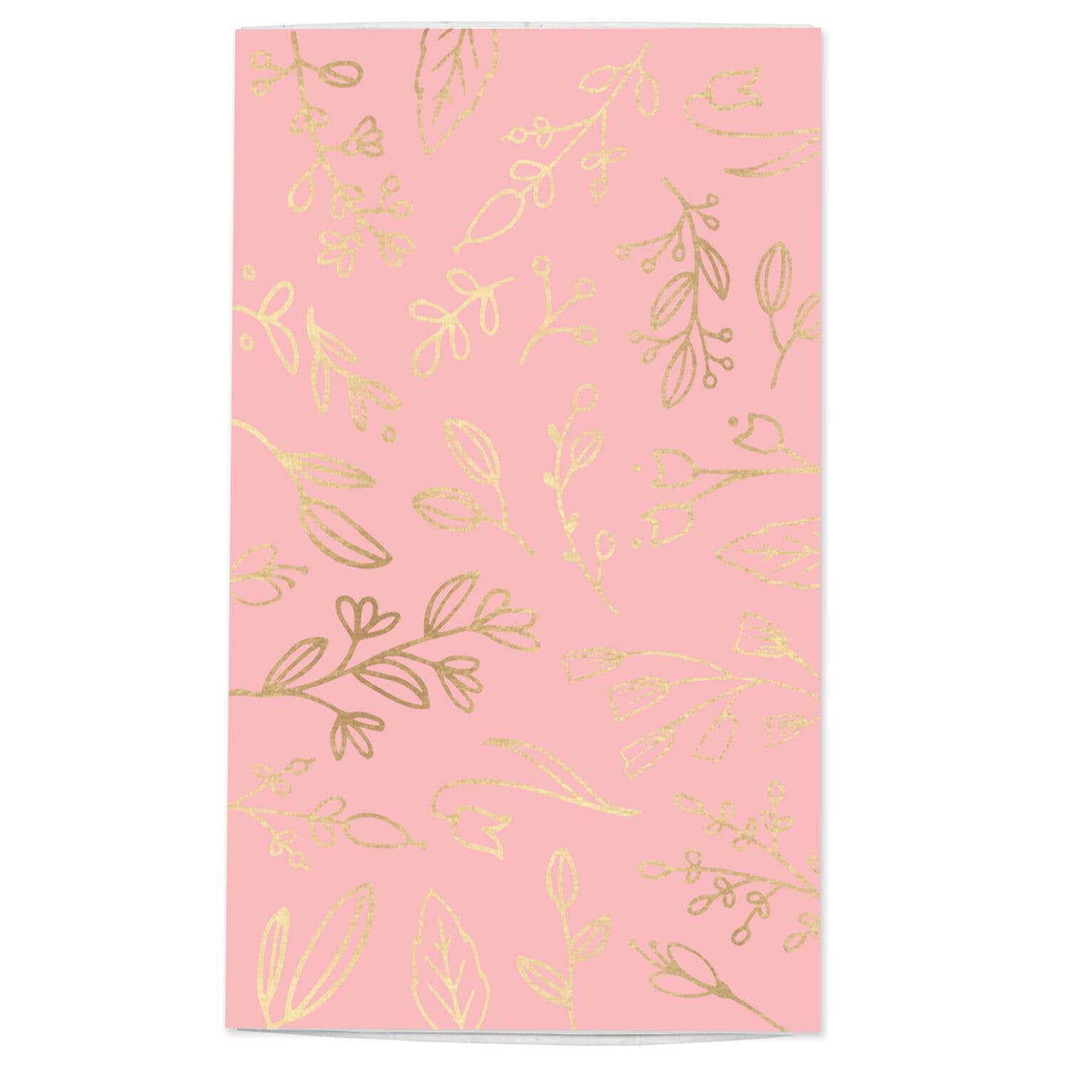 Rose Pink & Gold Foil Floral Large Match Box