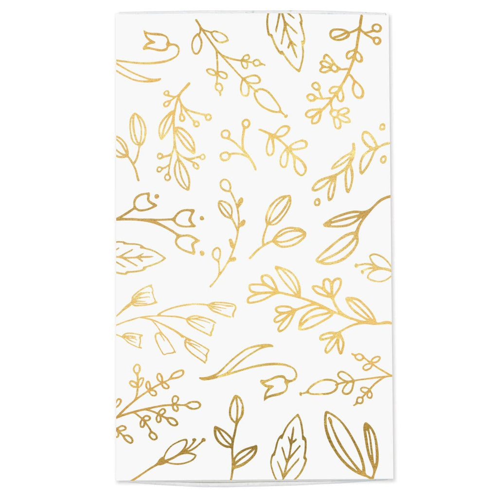 White & Gold Floral Matchbox