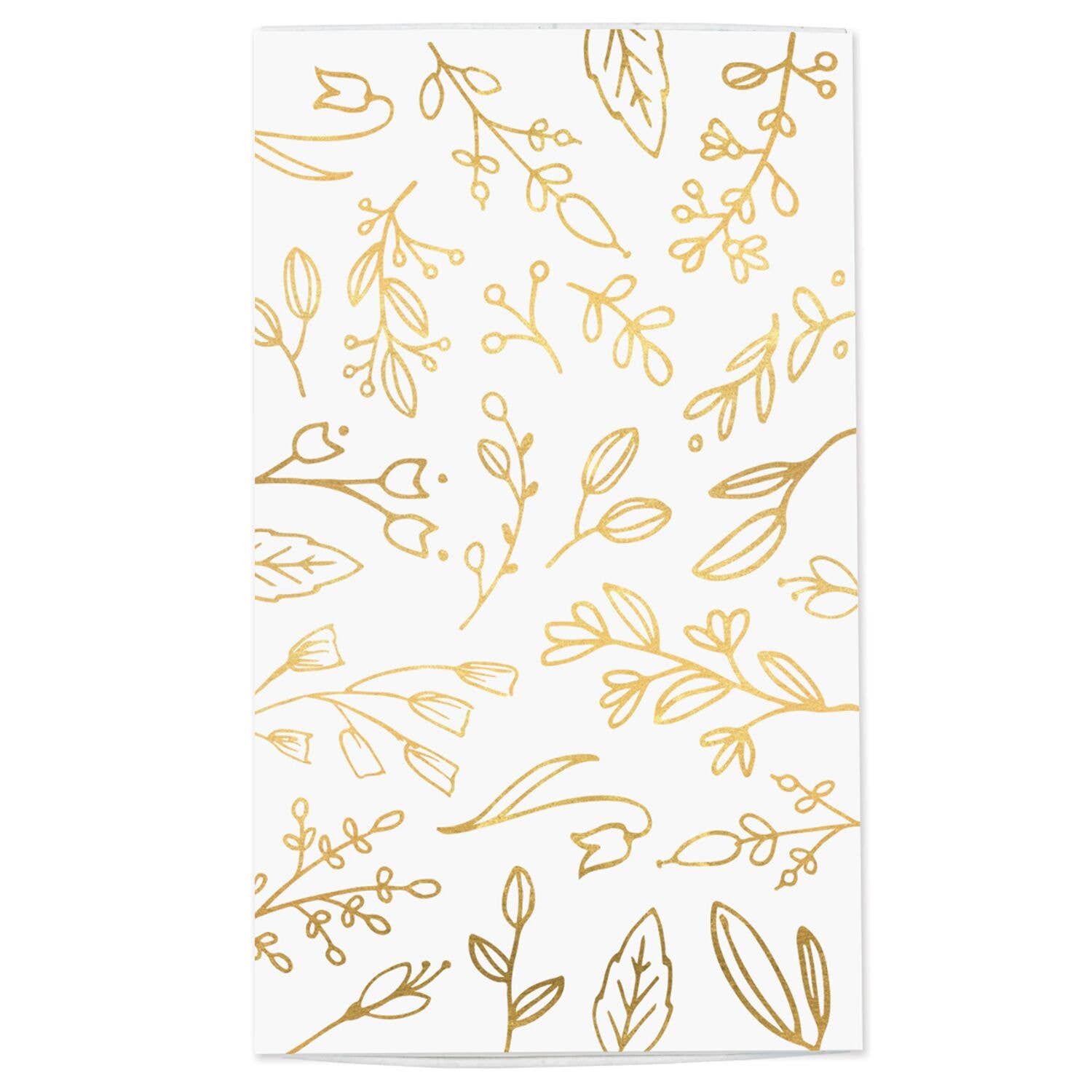 White & Gold Floral Matchbox