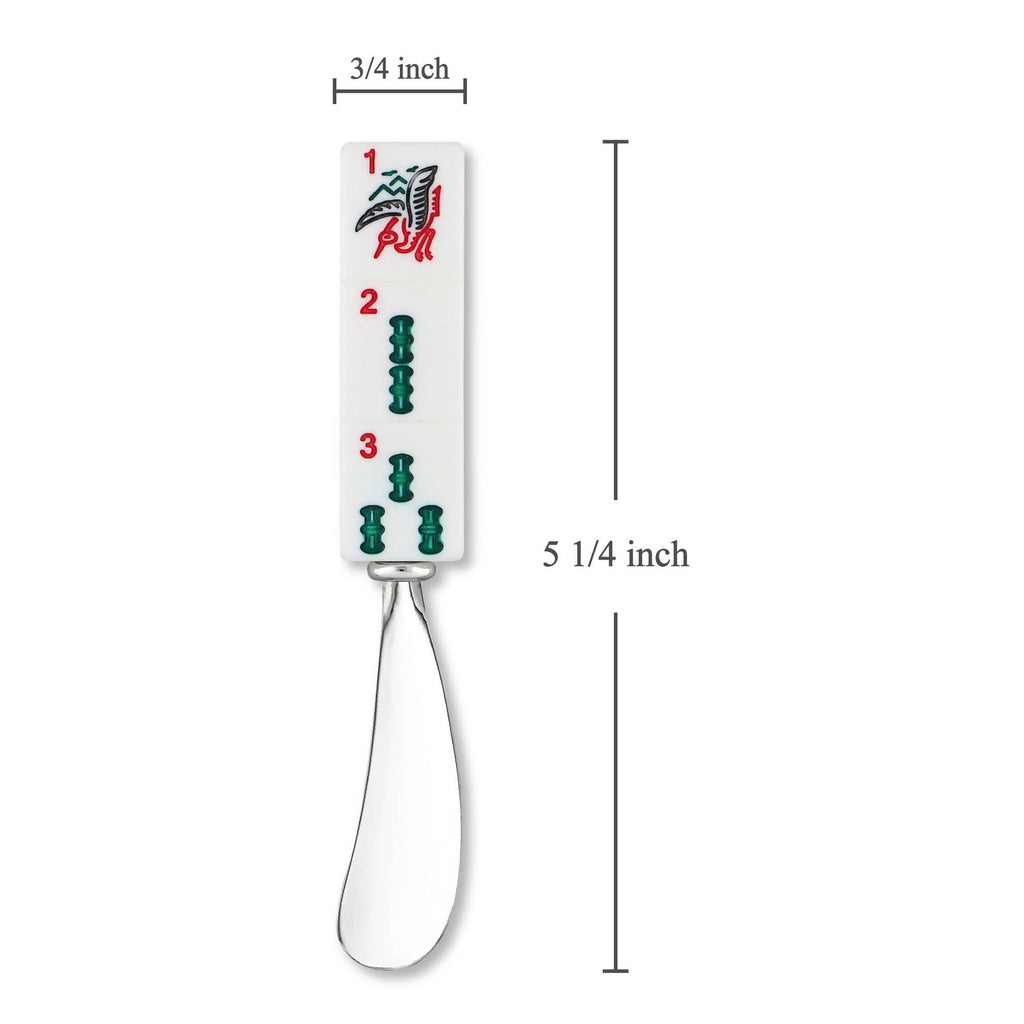 Bamboos 2-Piece Mahjong  Zinc Cheese Spreader