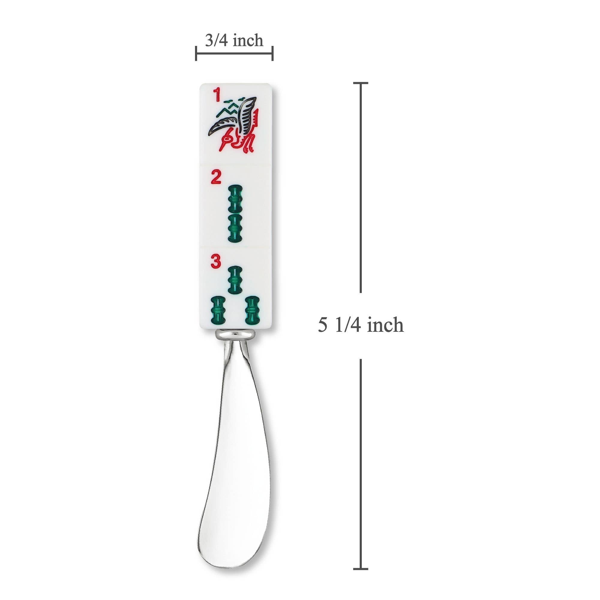 Bamboos 2-Piece Mahjong  Zinc Cheese Spreader
