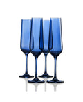 Blue Champagne Flute