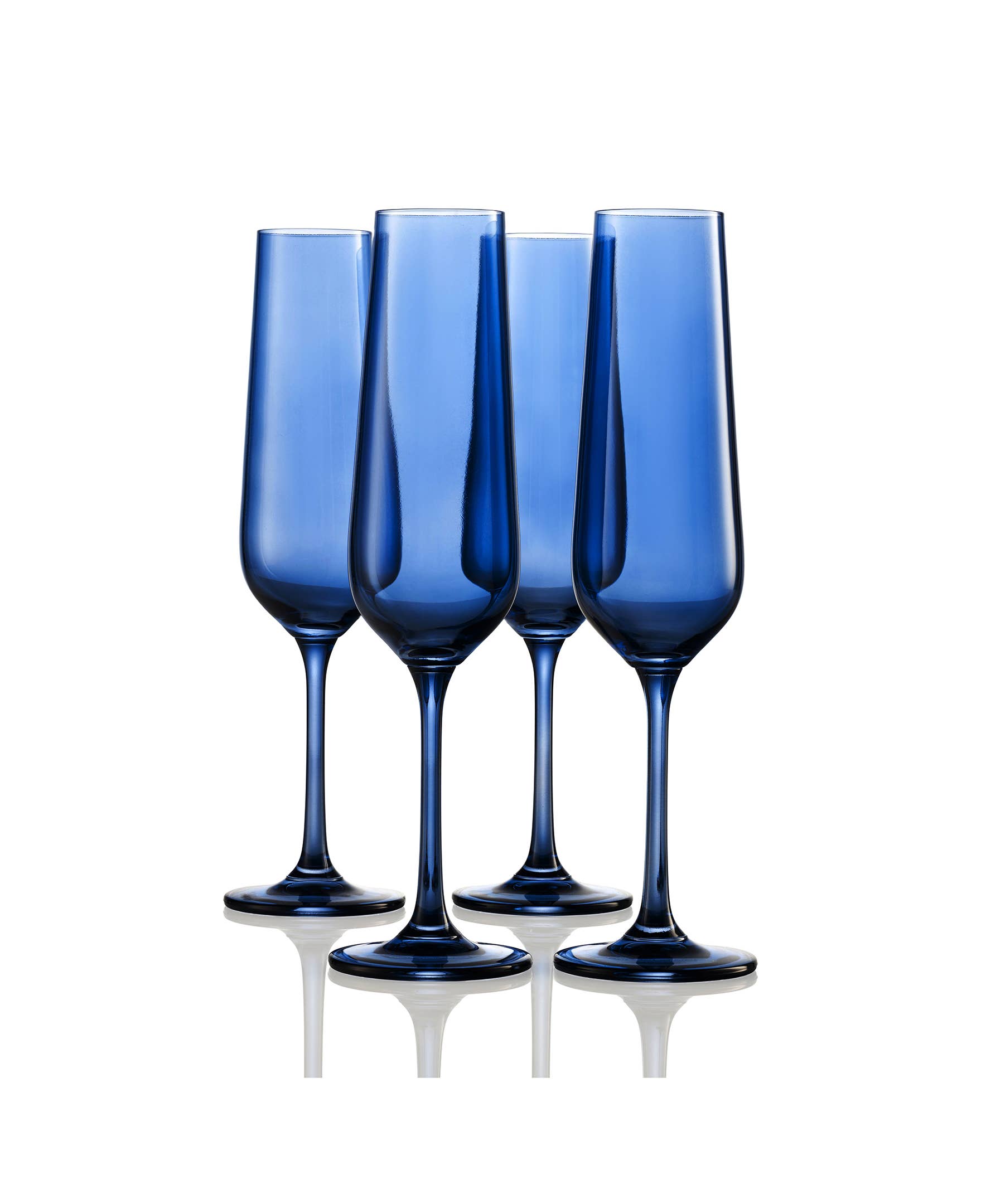 Blue Champagne Flute