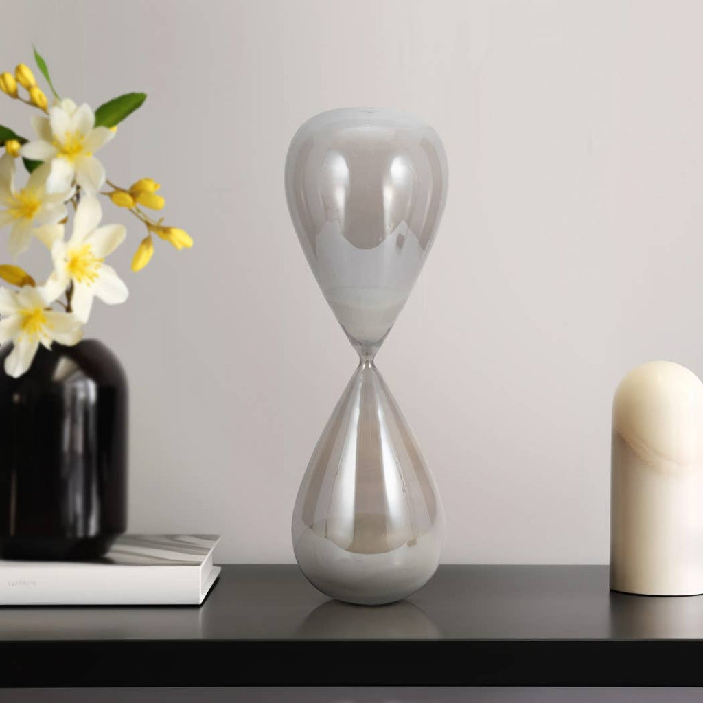 Large Teardrop Silhouette Hourglass - Grey, 20 in.