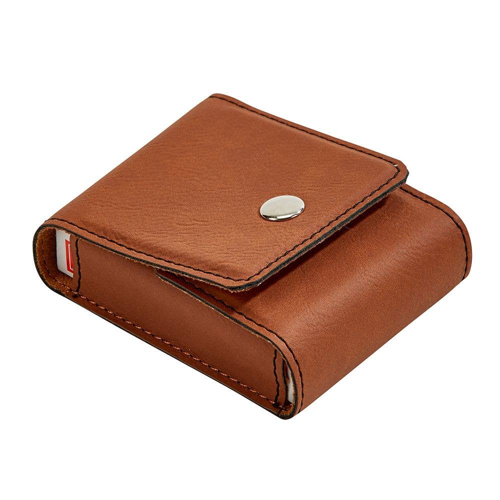Leatherette Playing Cards Case,  Caramel 3.75"