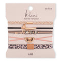"Wild" Animal Print with Pink Accent Hair Tie Bracelets-K'lani hair tie bracelets