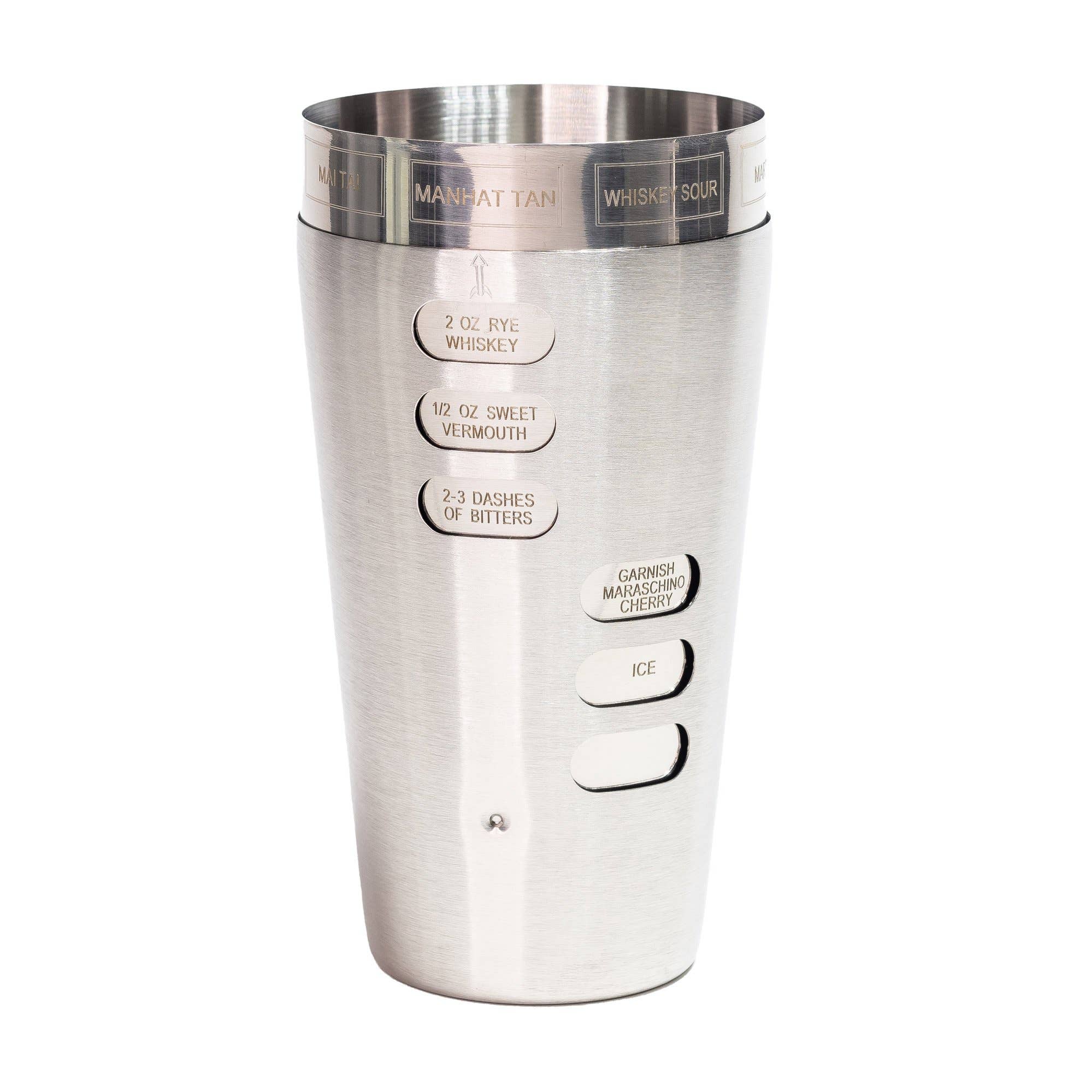 Double 07 Recipe Shaker | 24 oz Stainless Cocktail Shaker