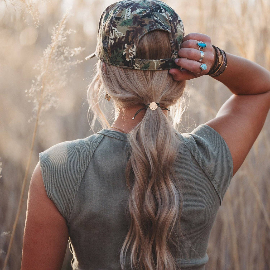 "Adapt" Camouflage with Antler Charm Hair Tie Bracelets-K'lani hair tie bracelets