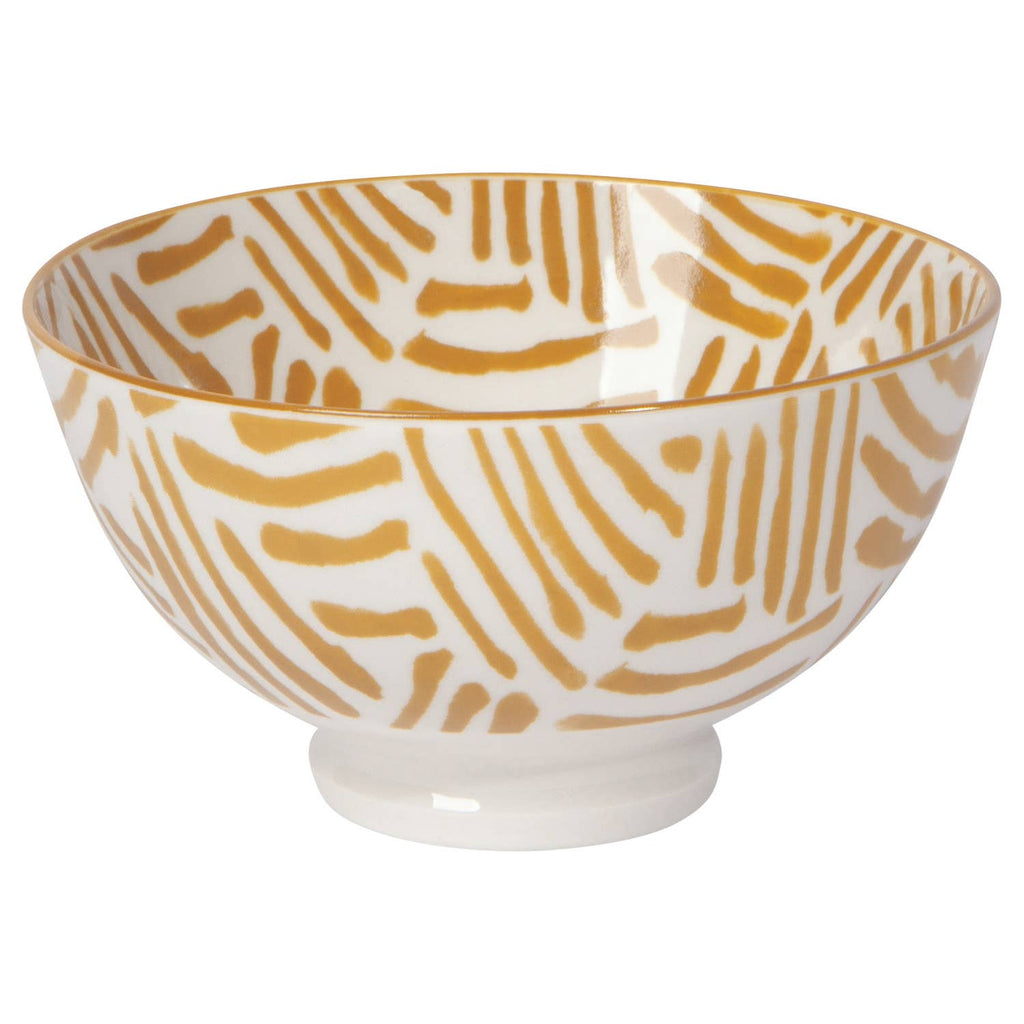 4" Yellow Lines Bowl
