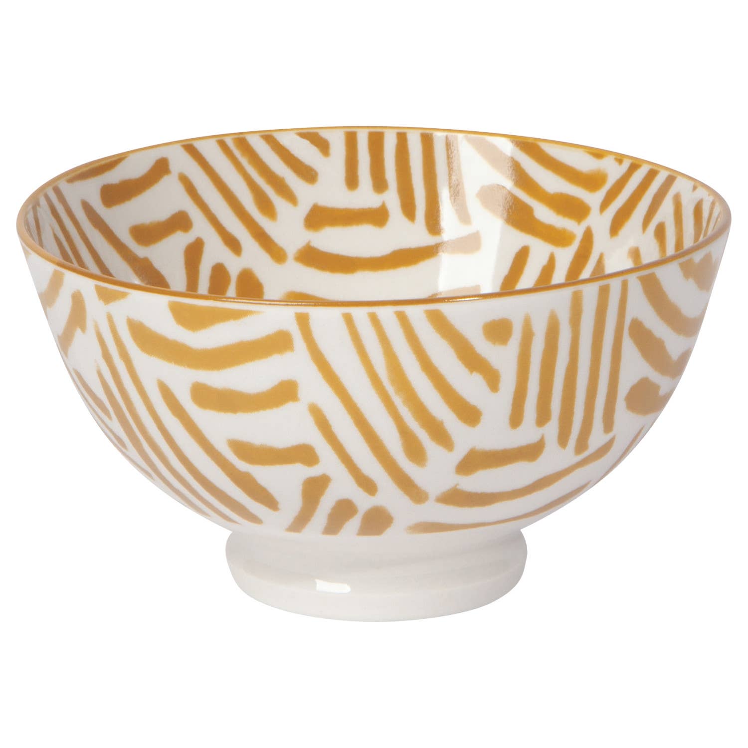 4" Yellow Lines Bowl