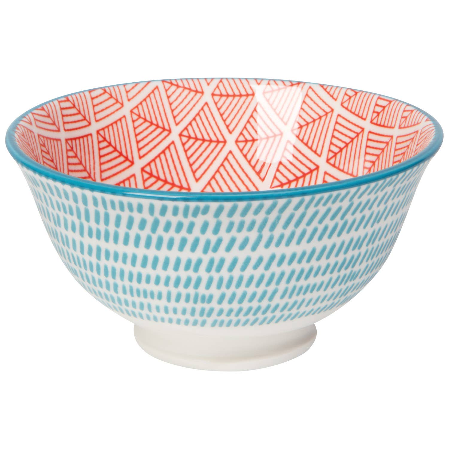 Blue Red Dash Bowl 3.5 inch
