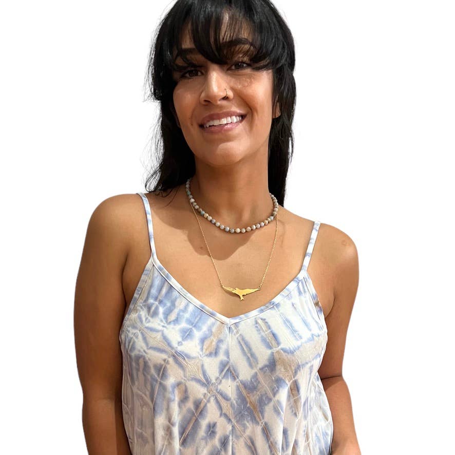 Simple Beaded 6mm Stone Necklace