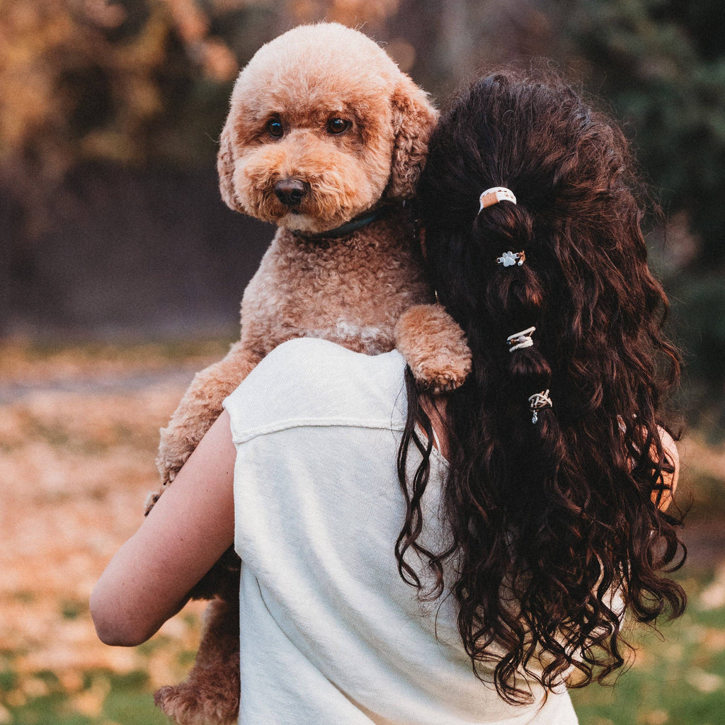 "Paws" Natural Hues with Silver and Paw Accents Hair Tie Bracelet-K'lani hair tie bracelets