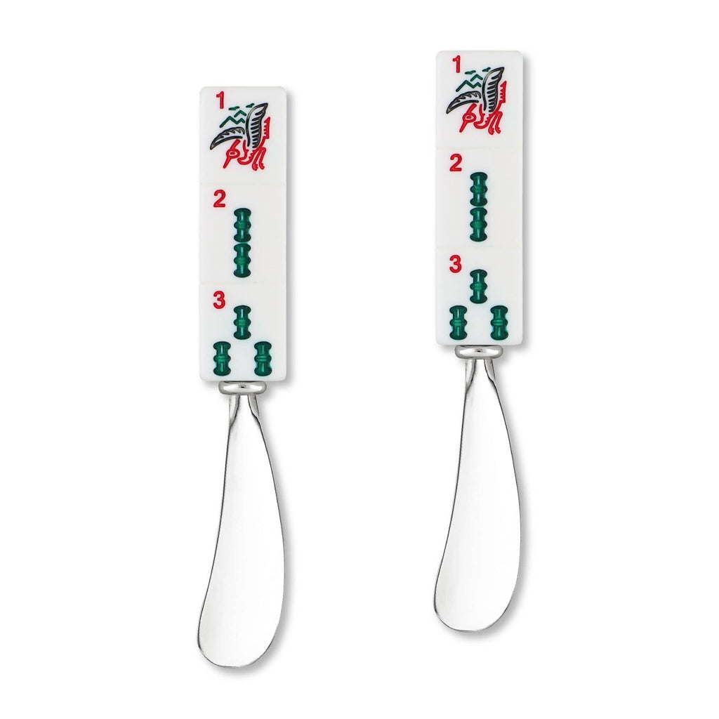 Bamboos 2-Piece Mahjong  Zinc Cheese Spreader