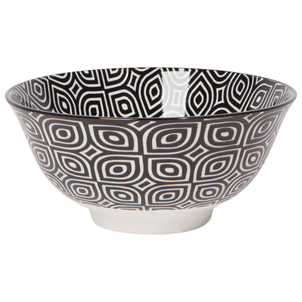 Black Geo Bowl 6 inch