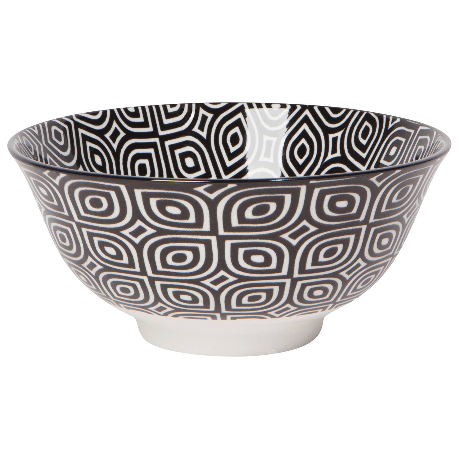 Black Geo Bowl 6 inch