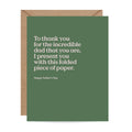 Incredible Dad Funny Father's Day Card