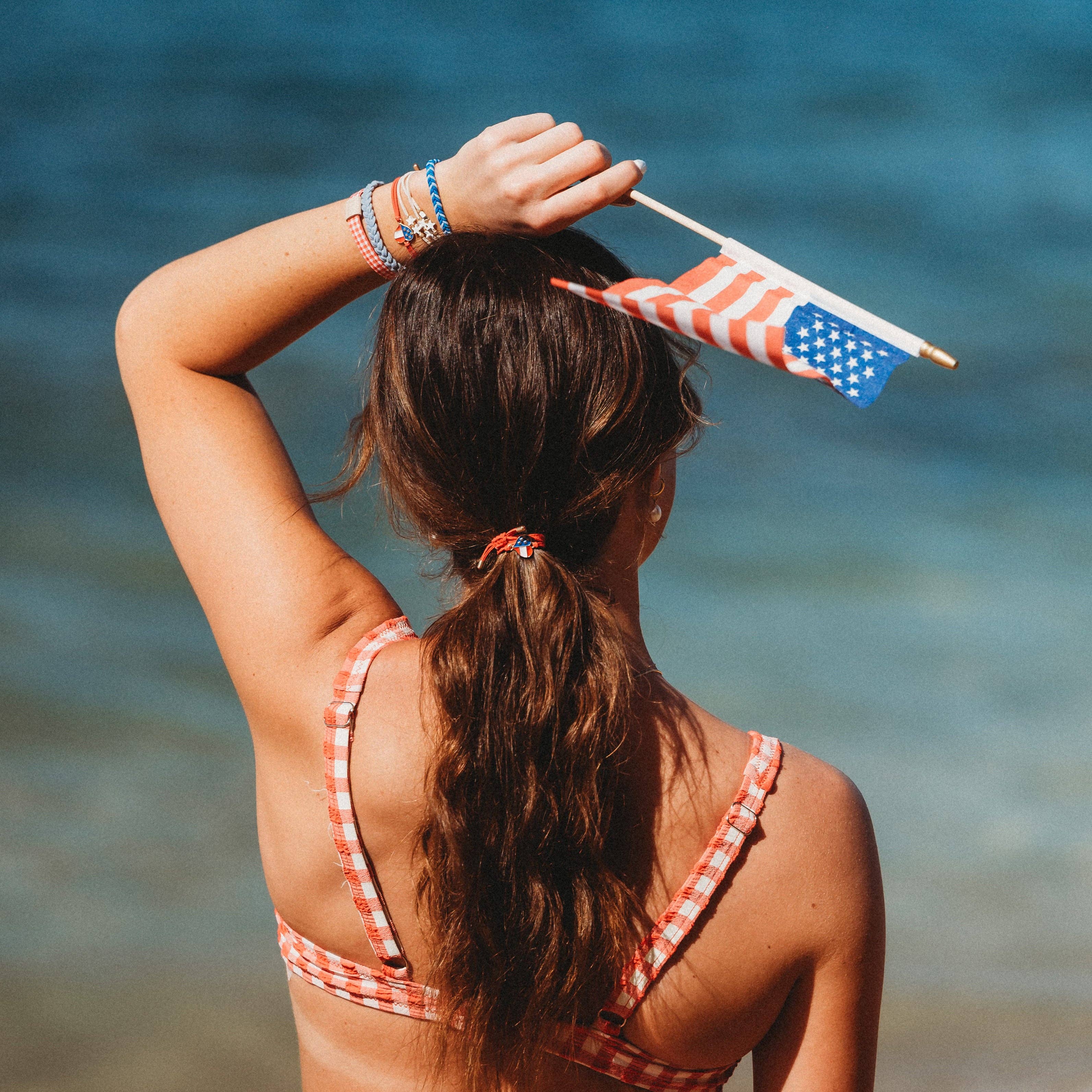 "Free" Patriotic Hair Tie Bracelets-K'lani hair tie bracelets