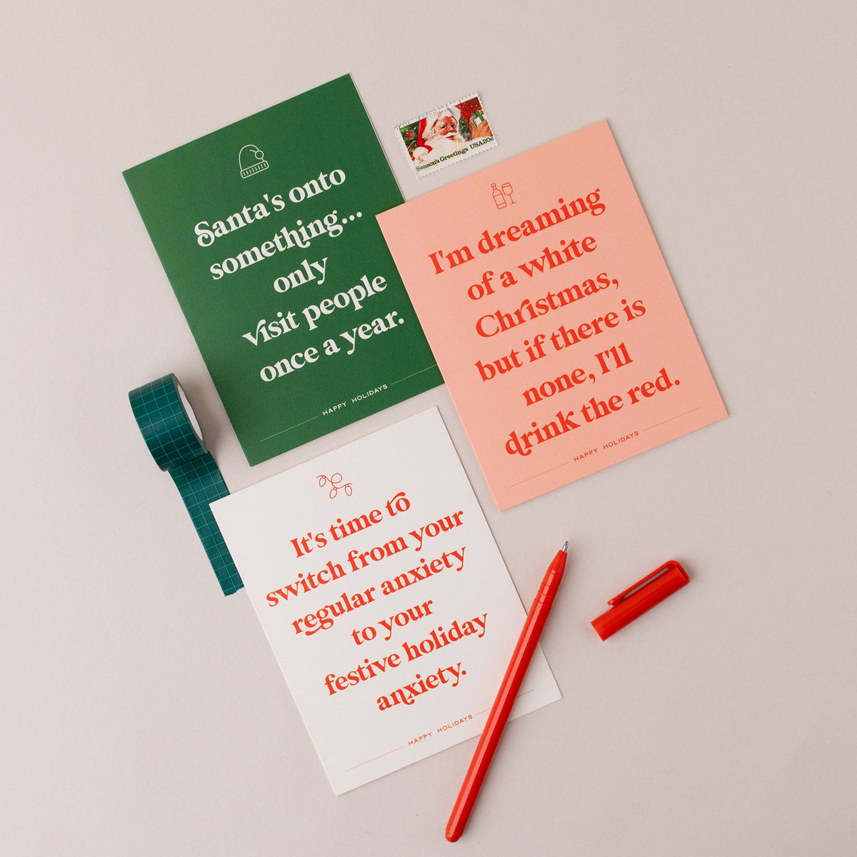 Holiday Anxiety Holiday Card