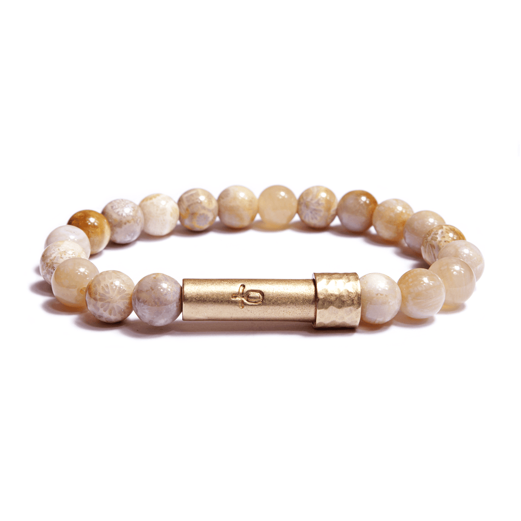 Polished Coral Jade Intention Bracelet - Wishbeads