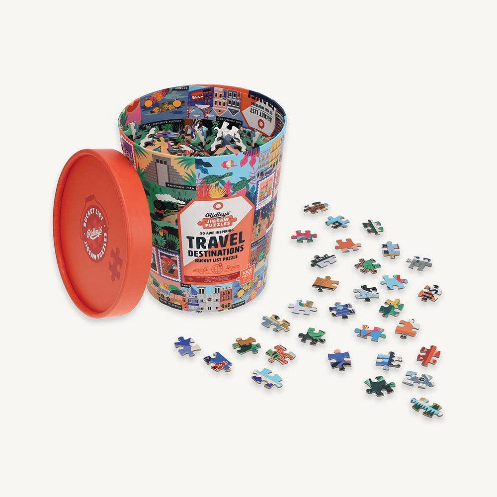 50 Awe-Inspiring Travel Destinations Bucket List 1000 pc Puzzle