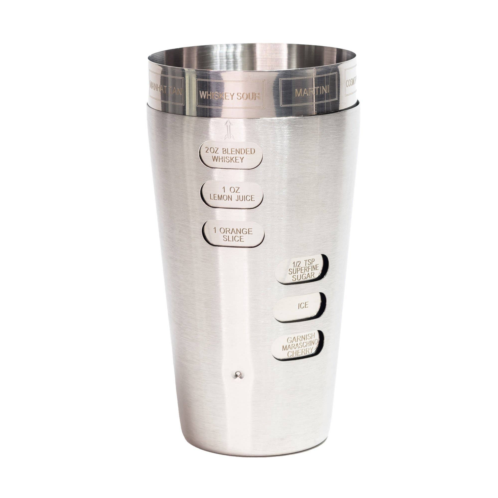 Double 07 Recipe Shaker | 24 oz Stainless Cocktail Shaker