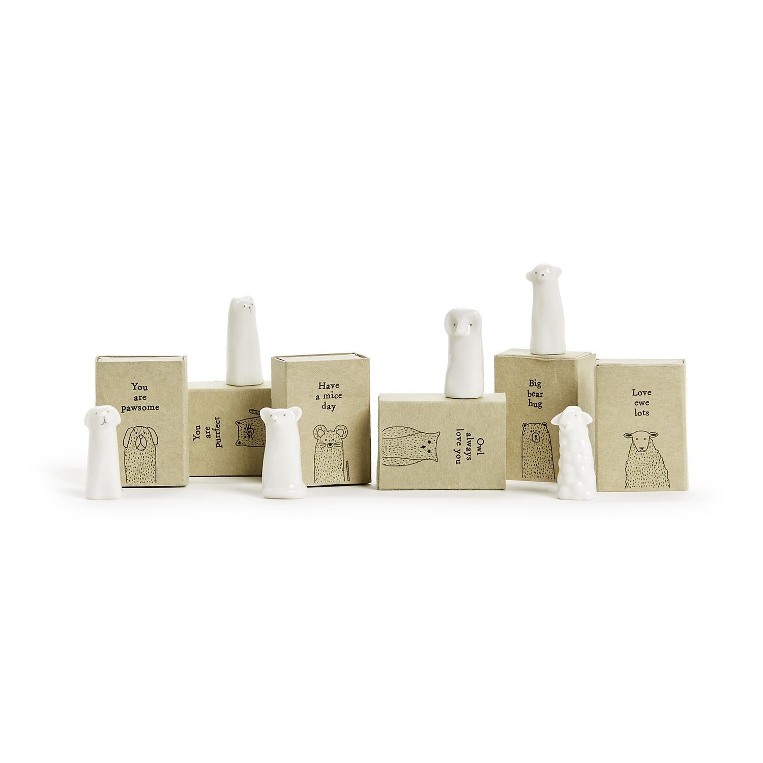 Animal Matchbox in Gift Box with Saying - 6 Designs