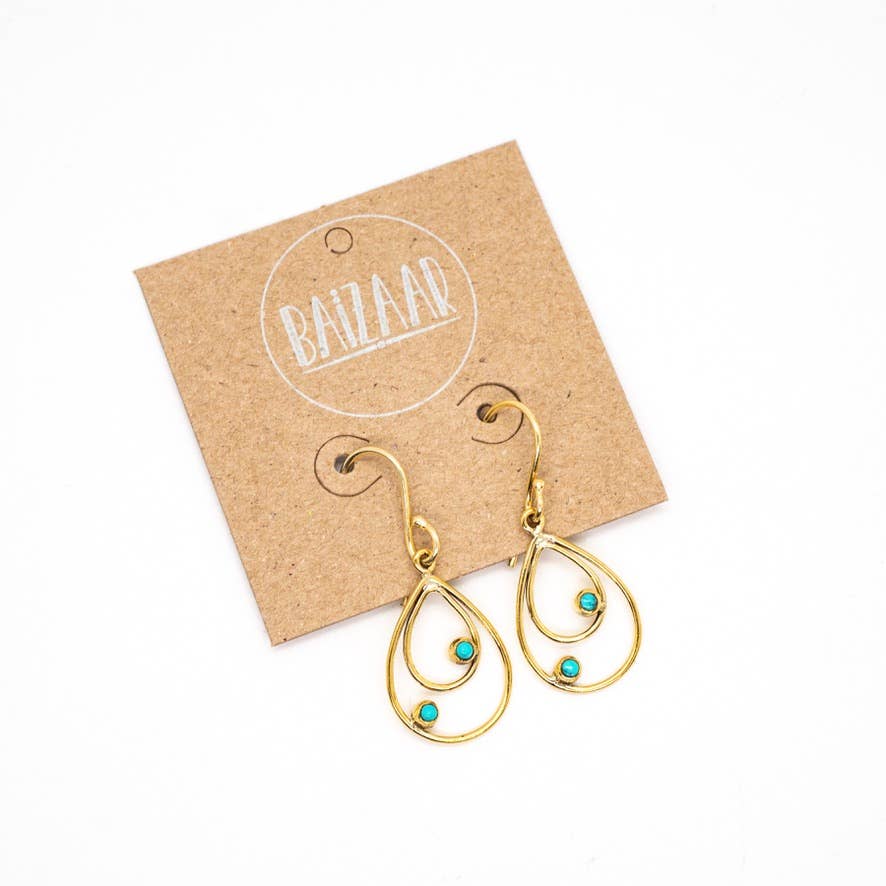 Turquoise Loop Earrings