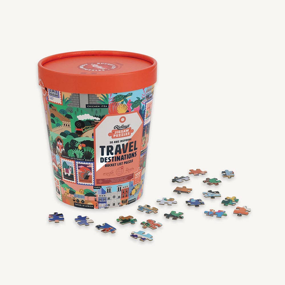 50 Awe-Inspiring Travel Destinations Bucket List 1000 pc Puzzle