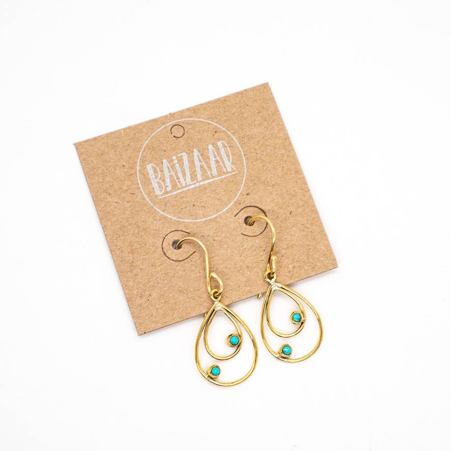 Turquoise Loop Earrings