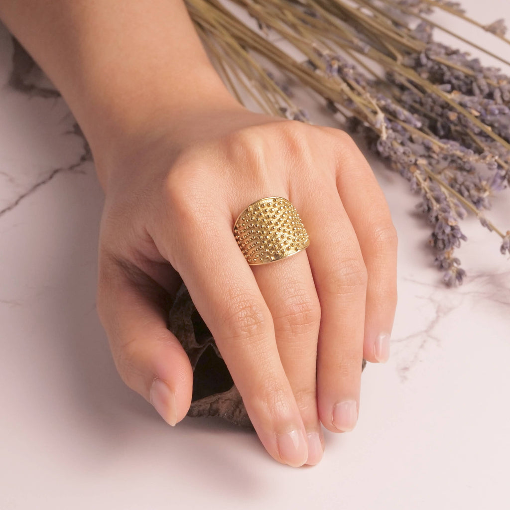 Baizaar - Brass Speckle Ring