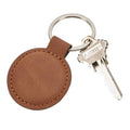 Leatherette Round Keychain 1 7/8" Dia