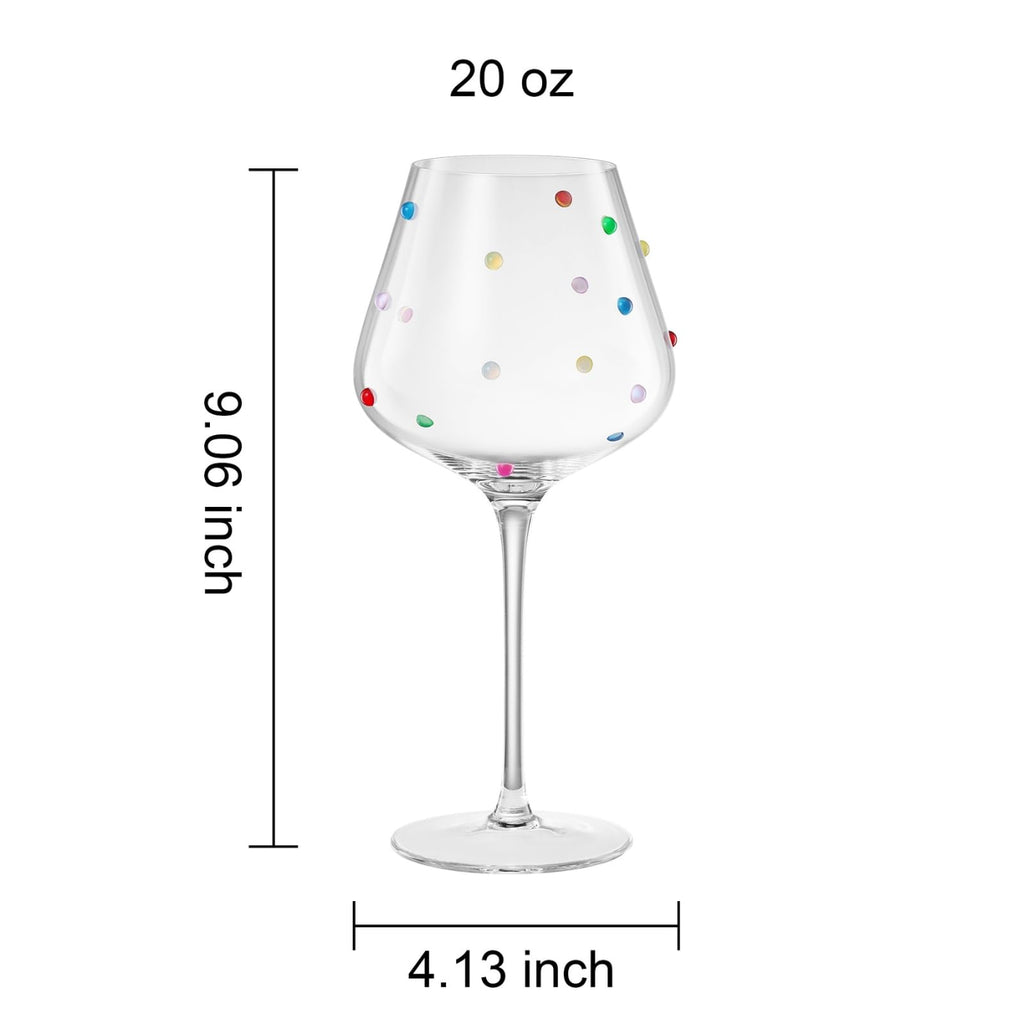 Confetti Stemmed Wine Glass