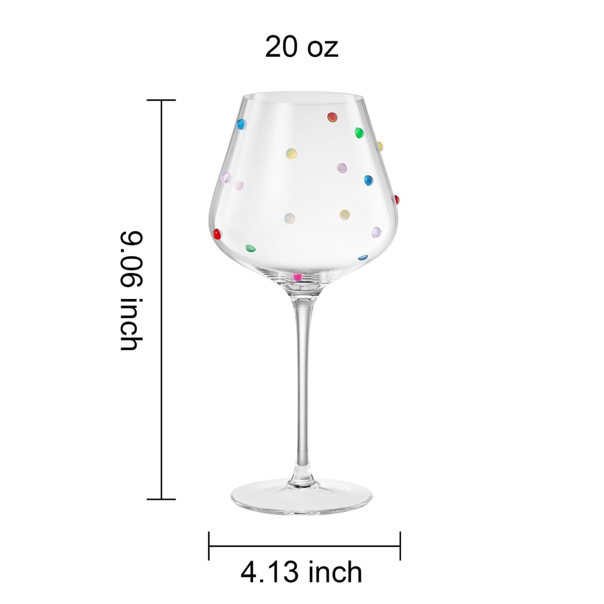 Confetti Stemmed Wine Glass