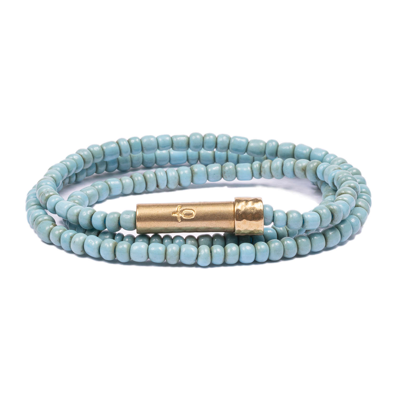 Blue Seed Wrap Bracelet-Wishbeads