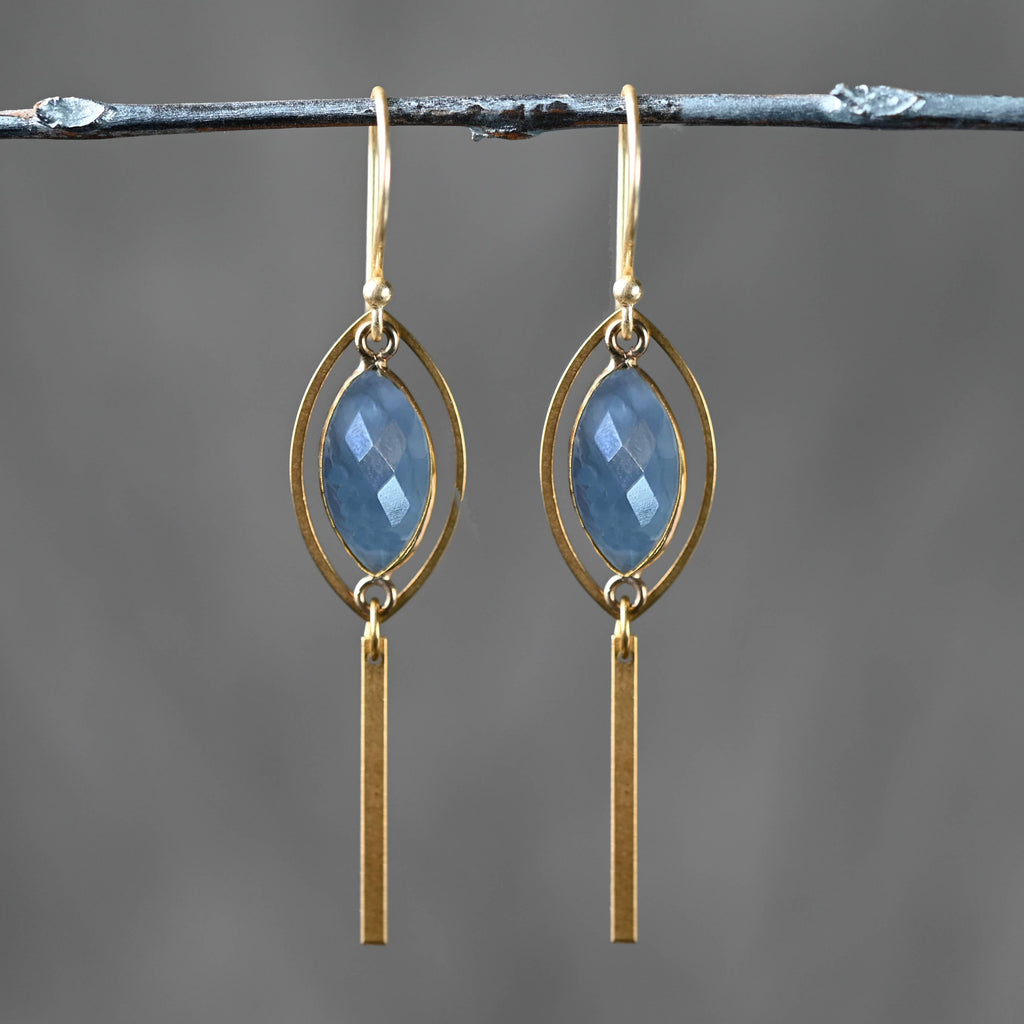 Brass Marquise w/ Marquise Semi Precious