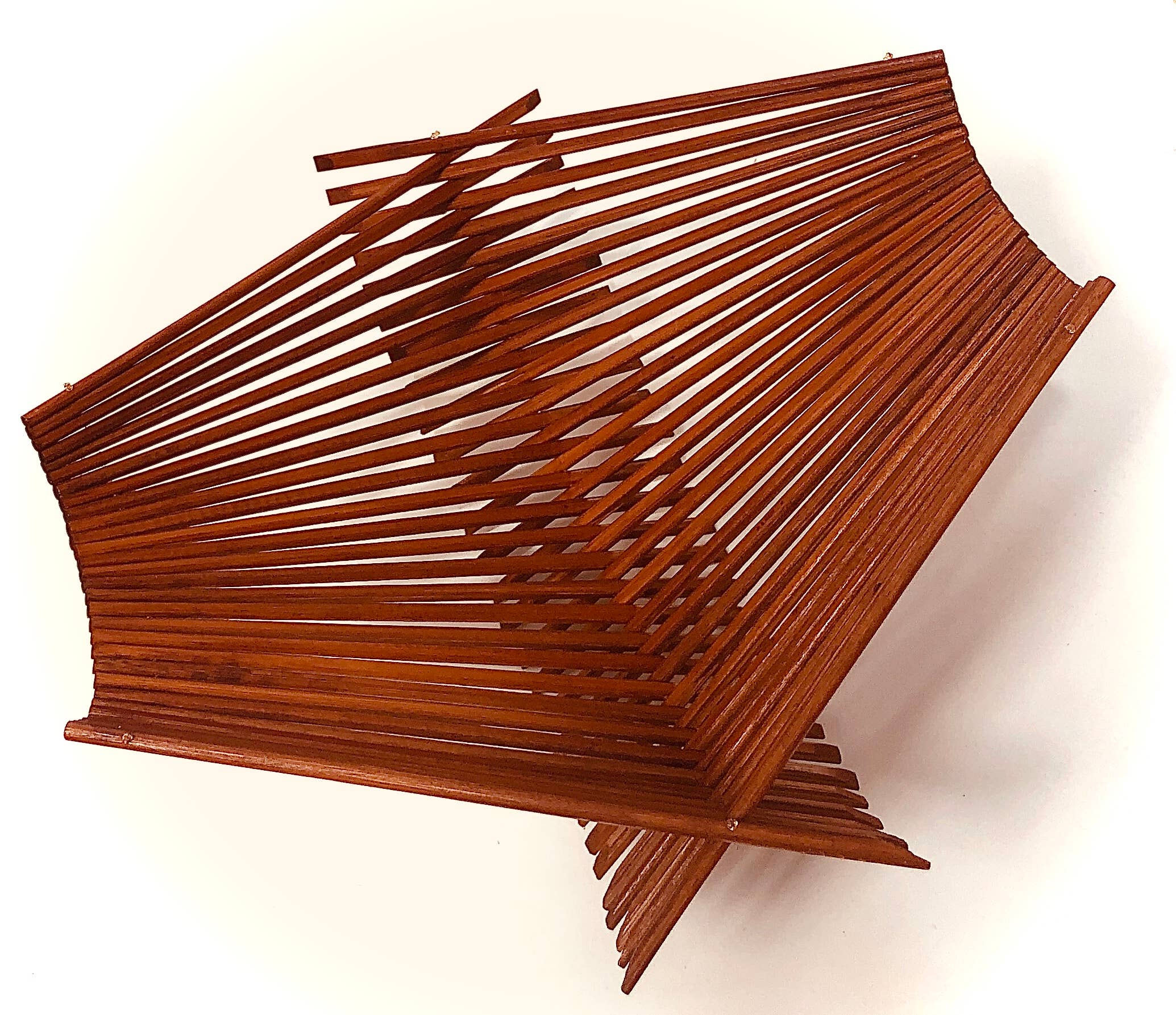 Chopstick Folding Basket: Dark Tea Stained