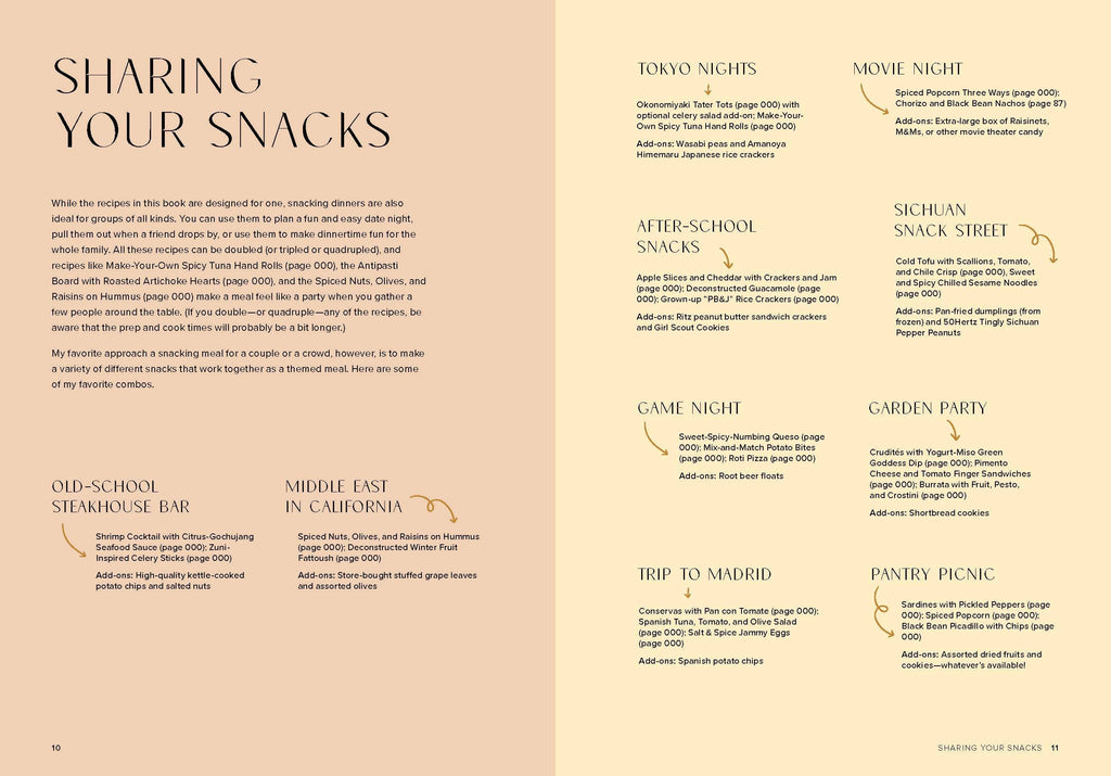 "Snacking Dinners" - Chronicle Books